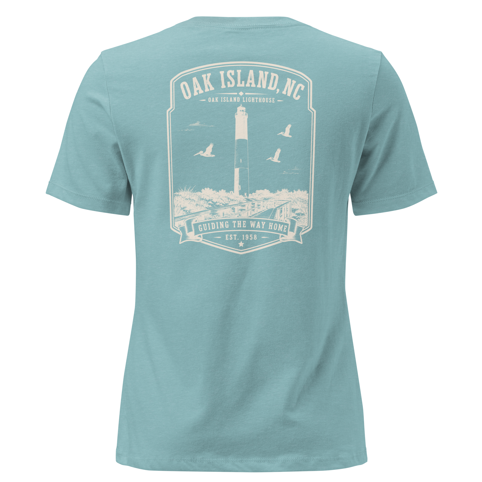 Oak Island, NC - Oak Island Lighthouse - Women's Relaxed T-Shirt