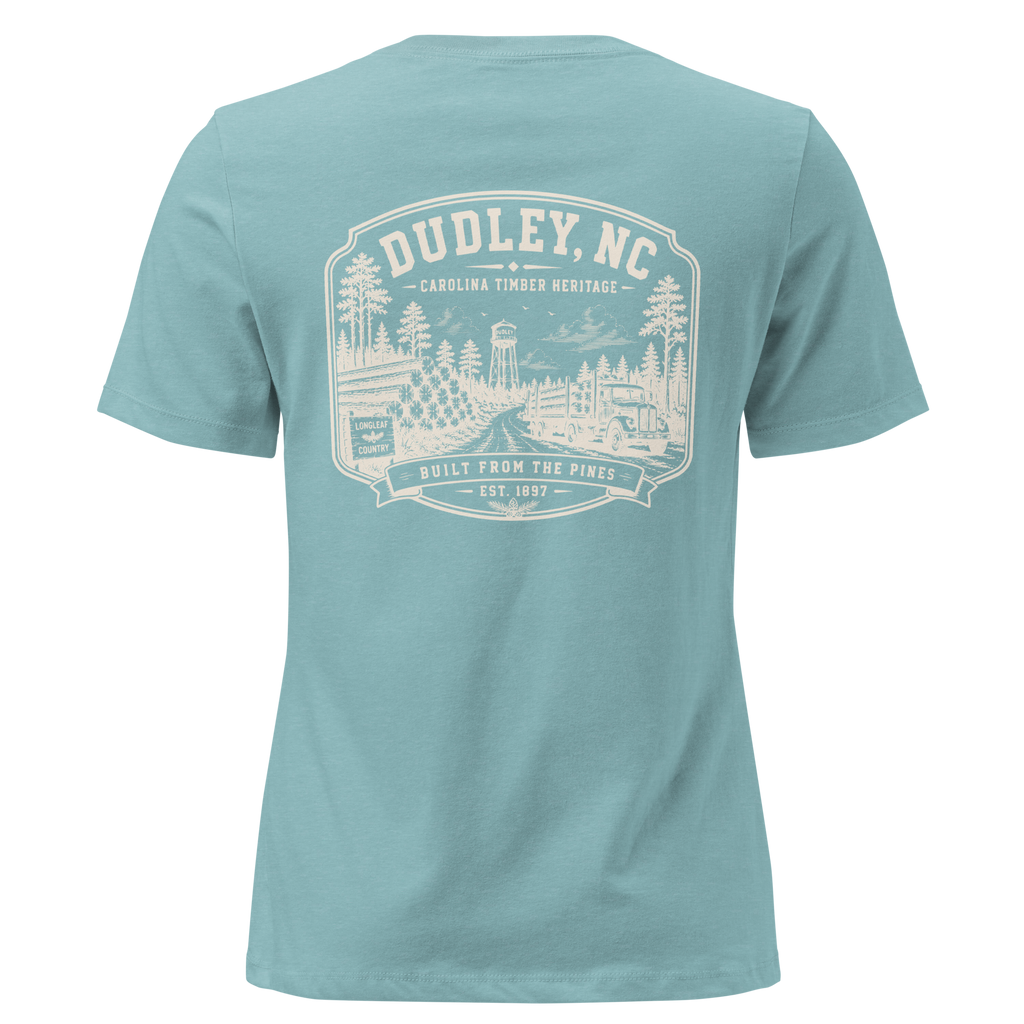 Dudley, NC - Carolina Timber- Women's Relaxed T-Shirt