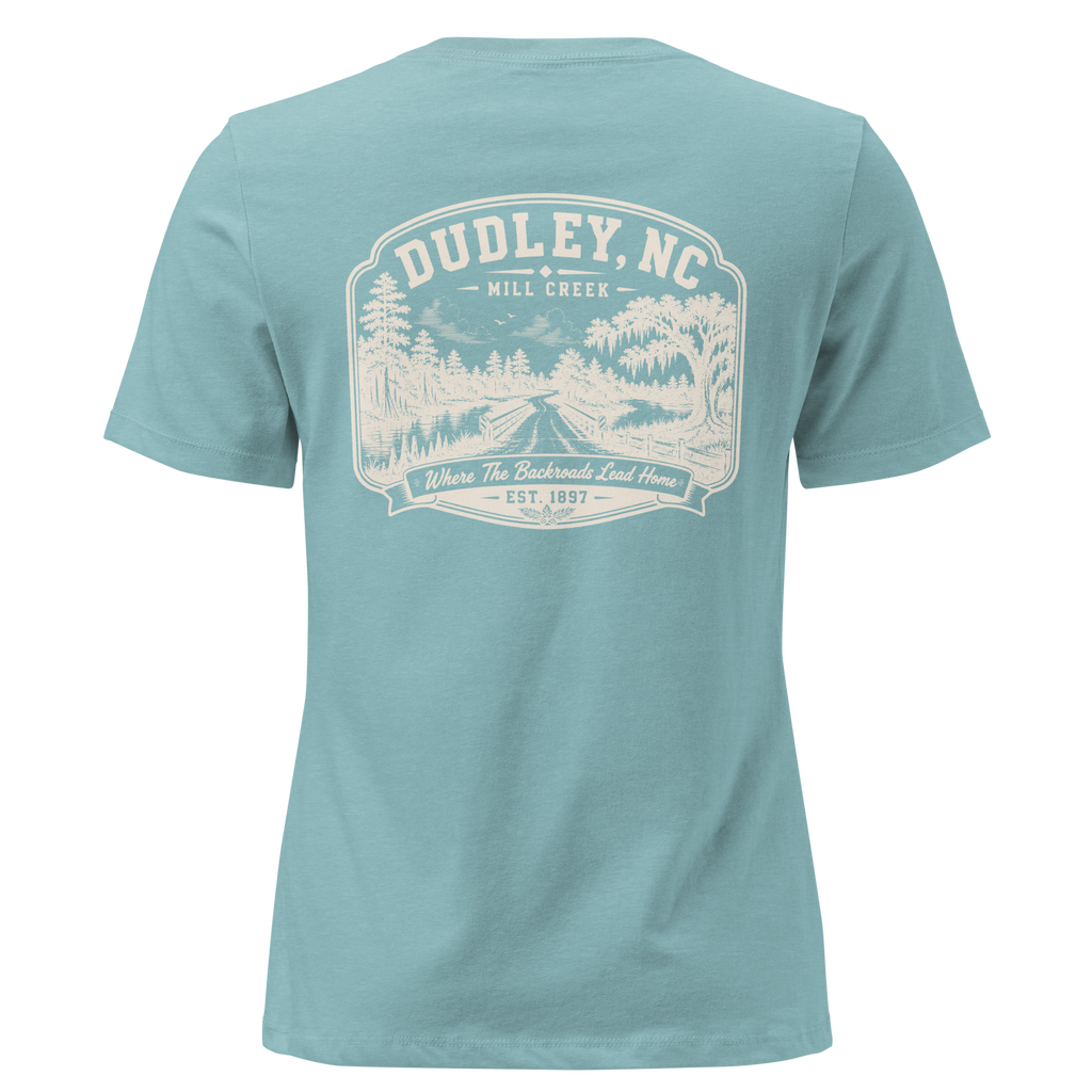 Dudley, NC - Mill Creek- Women's Relaxed T-Shirt