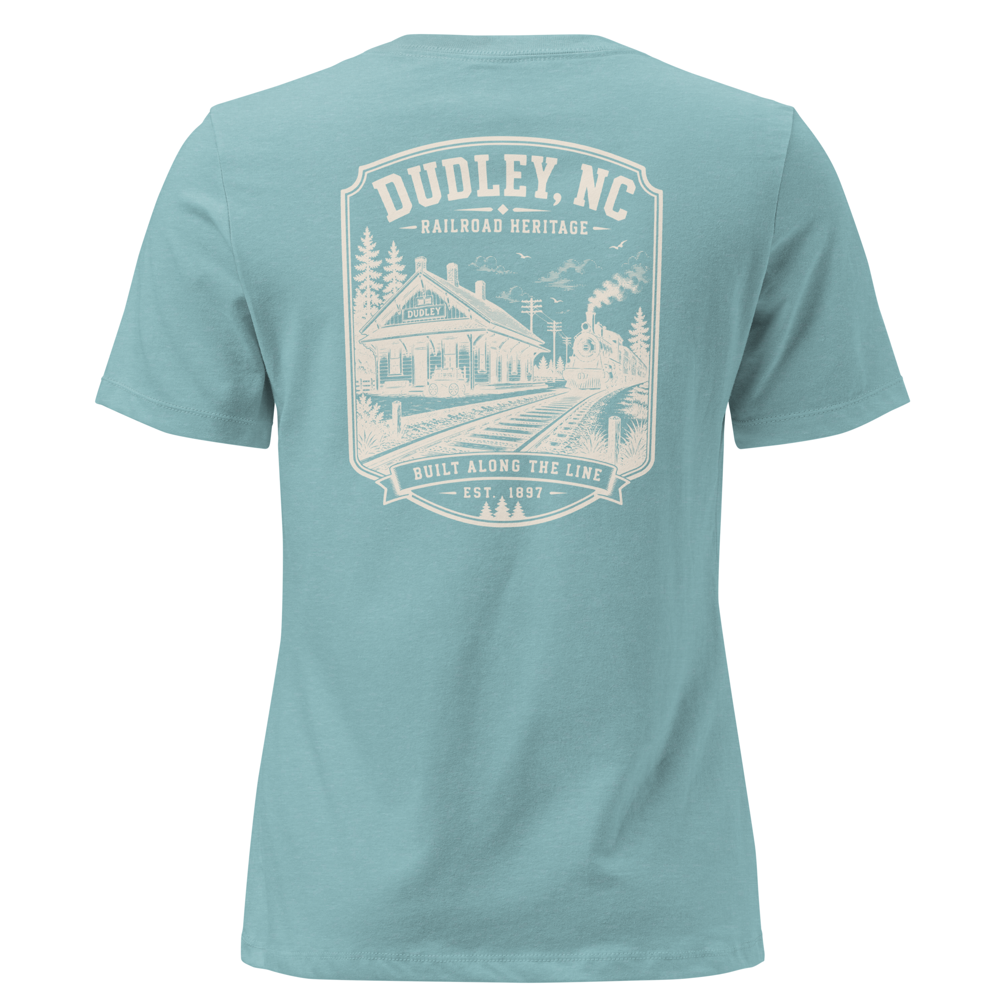 Dudley, NC - Built Along the Line - Women's Relaxed T-Shirt