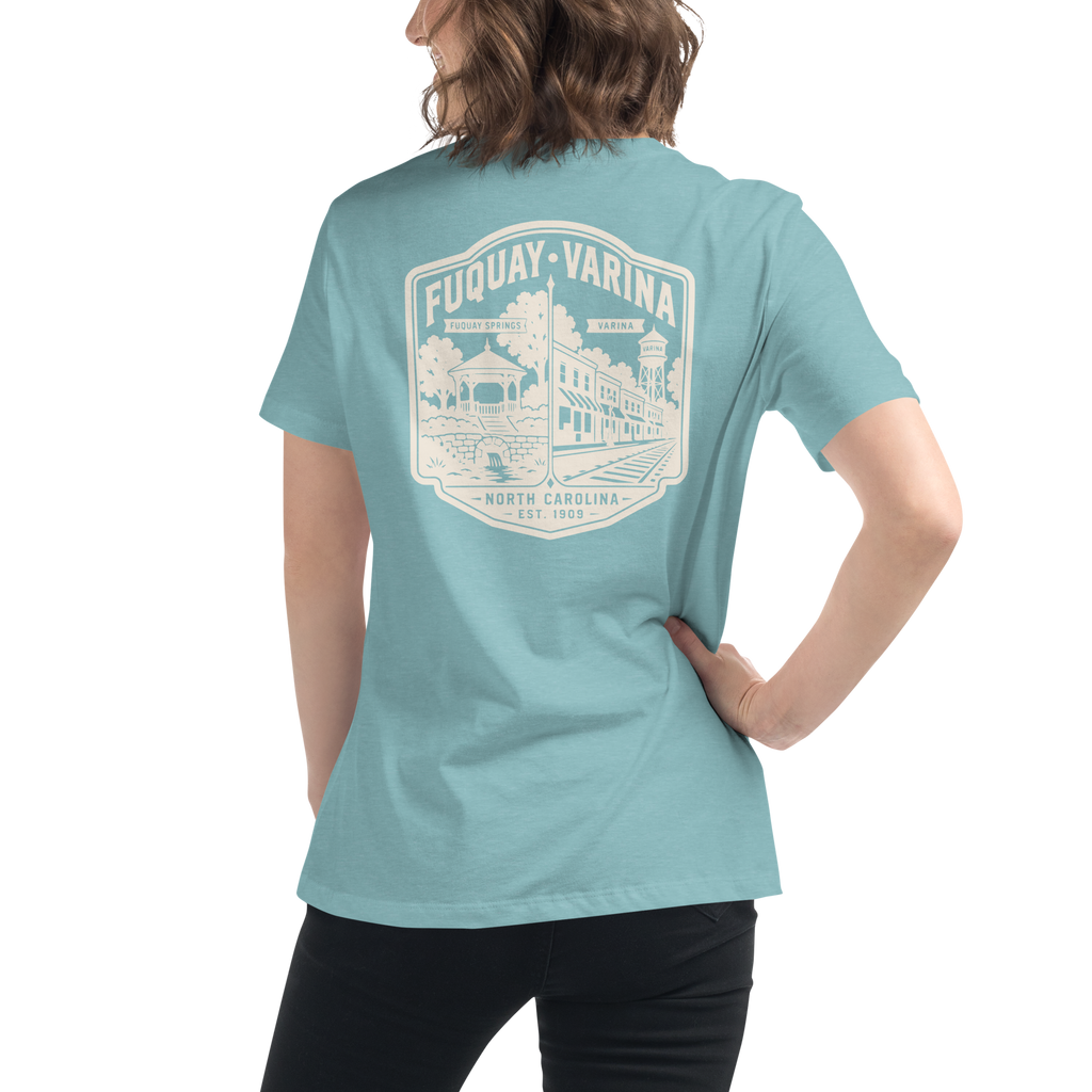 Fuquay Varina NC - Two Towns- Women's Relaxed T-Shirt