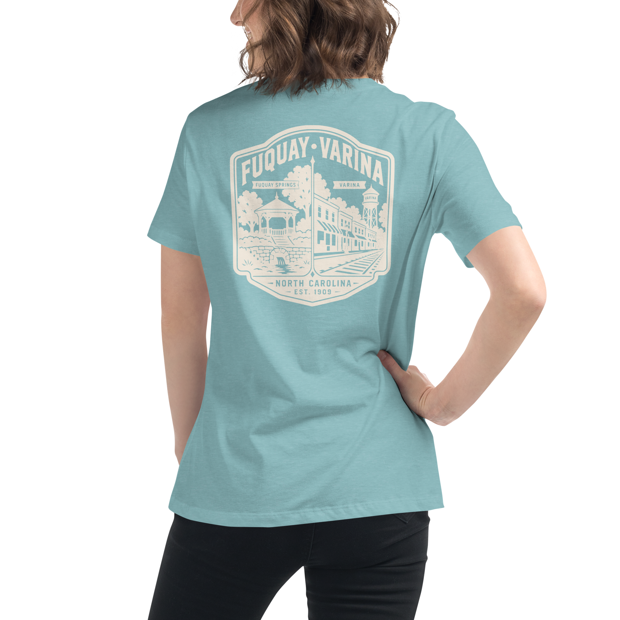 Fuquay Varina NC - Two Towns- Women's Relaxed T-Shirt