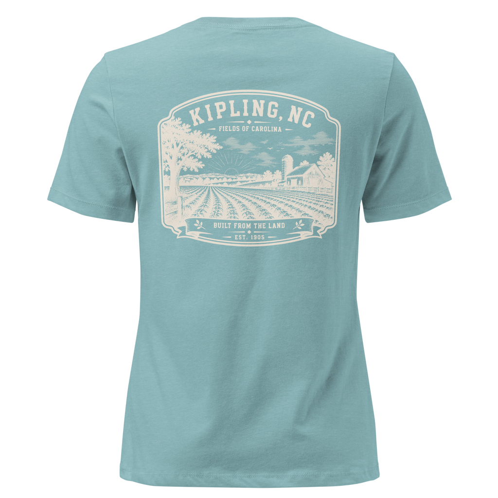 Kipling, NC - Fields of Carolina - Women's Relaxed T-Shirt