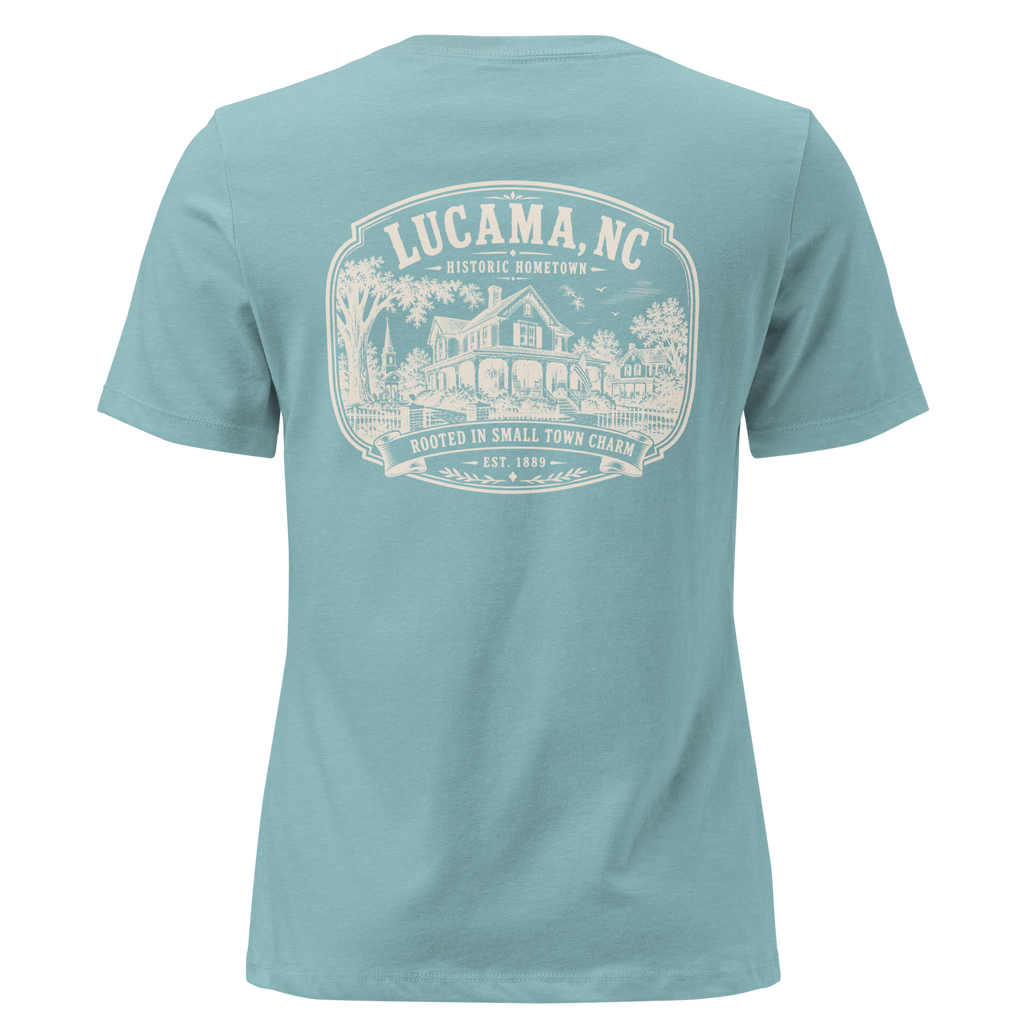 Lucama, NC - Small Town Charm - Women's Relaxed T-Shirt