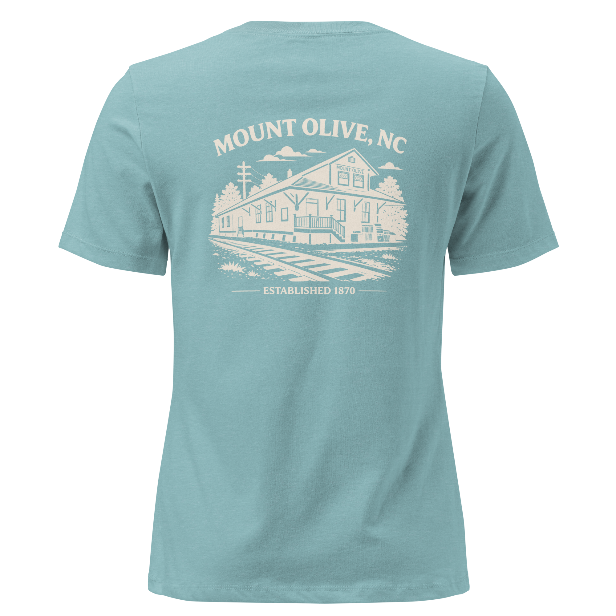 Mount Olive NC - Train Depot- Women's Relaxed T-Shirt