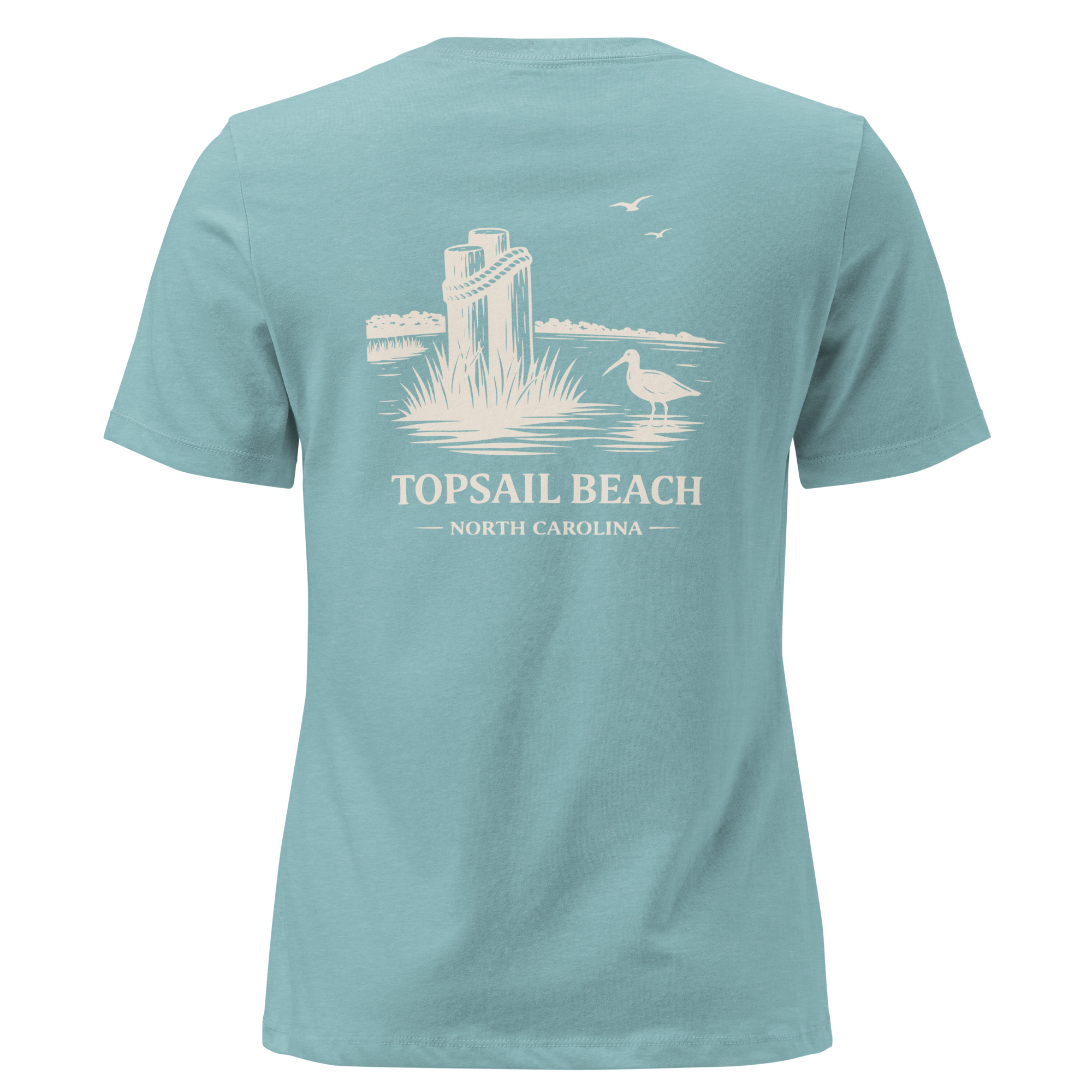 Topsail Beach NC - The Sandpiper- Women's Relaxed T-Shirt
