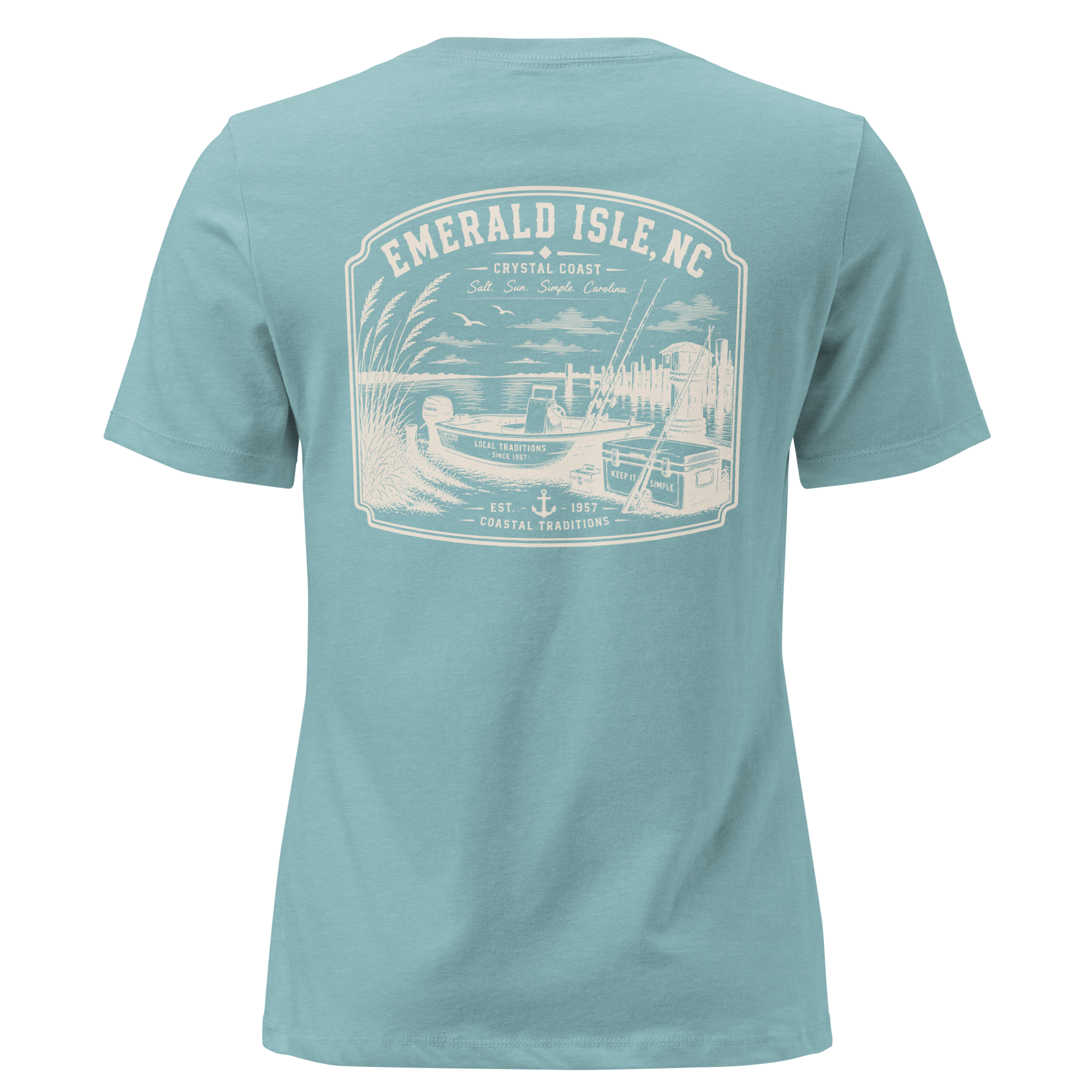Emerald Isle NC - Salt, Sun, Simple - Women's Relaxed T-Shirt