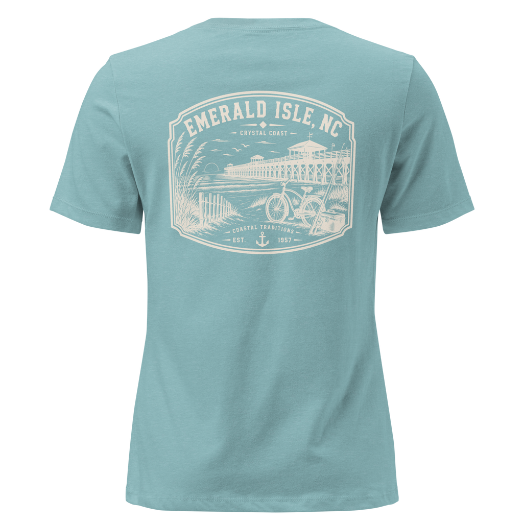 Emerald Isle NC - Day by the Pier - Women's Relaxed T-Shirt