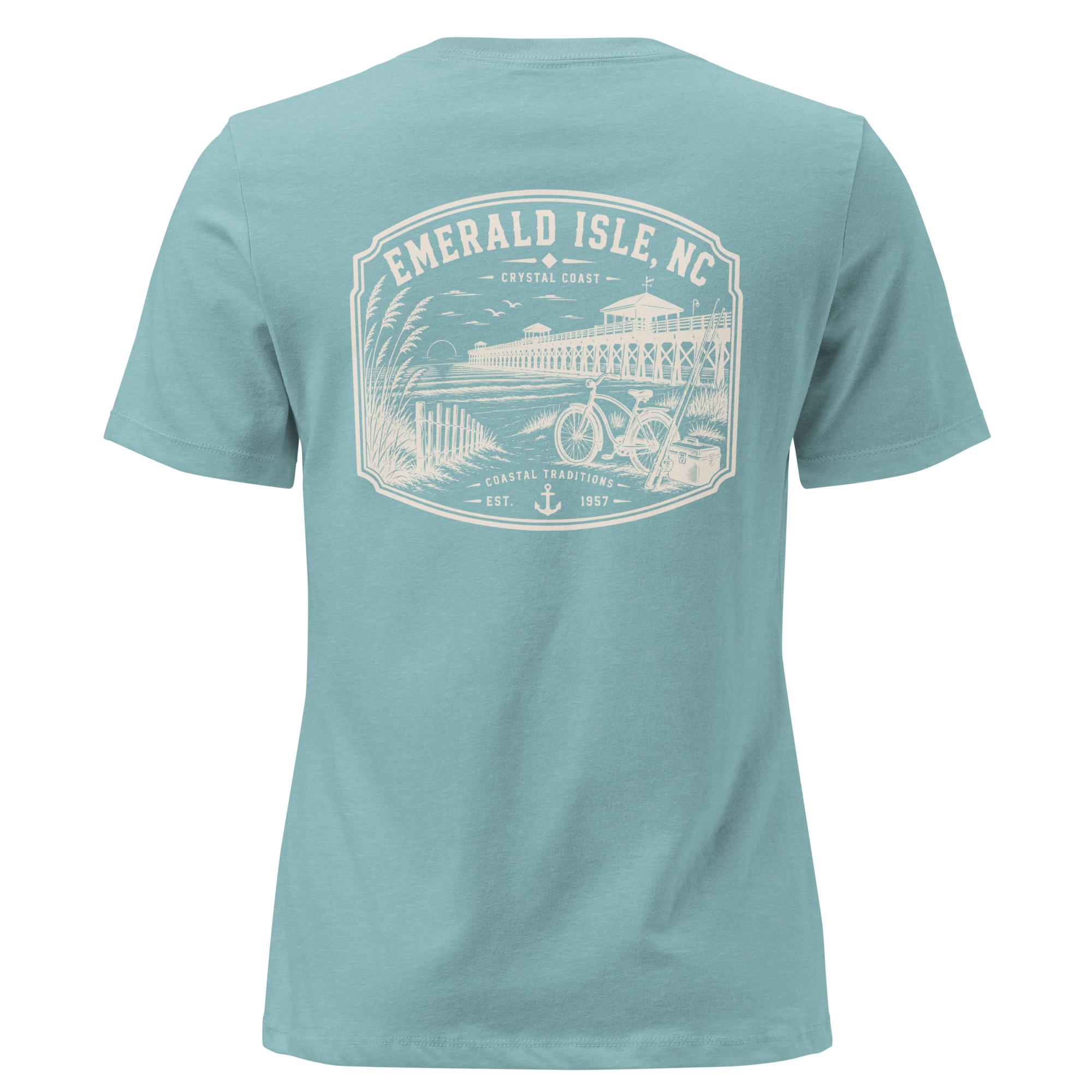 Emerald Isle NC - Day by the Pier - Women's Relaxed T-Shirt