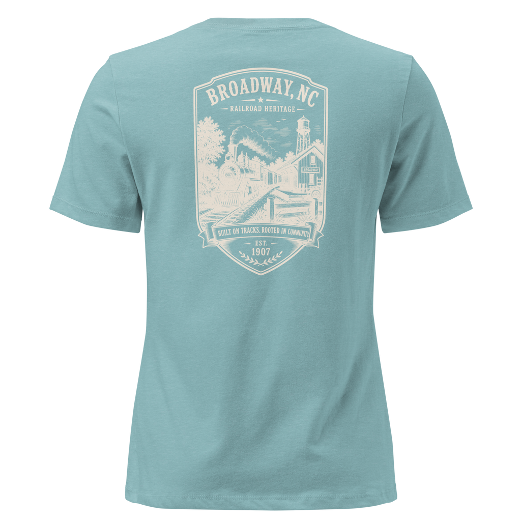 Broadway, NC - Railroad Heritage - Women's Relaxed T-Shirt