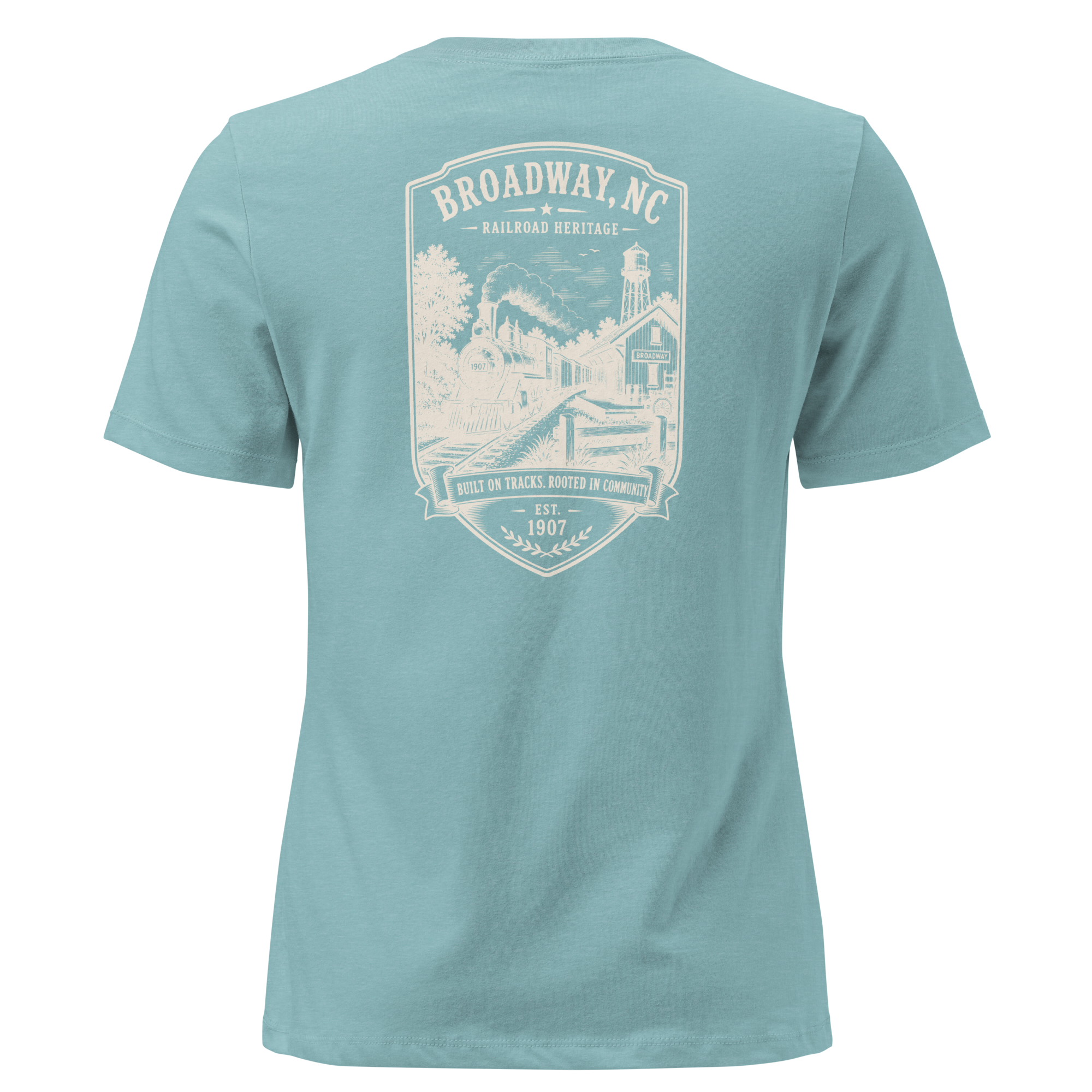 Broadway, NC - Railroad Heritage - Women's Relaxed T-Shirt
