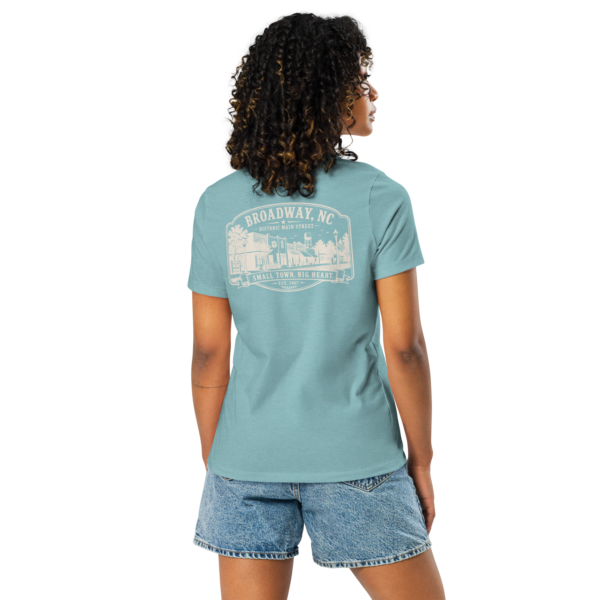 Broadway, NC - Main Street - Women's Relaxed T-Shirt