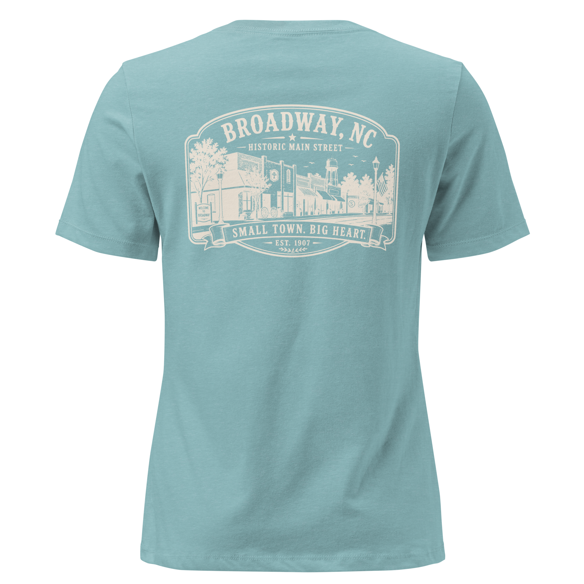 Broadway, NC - Main Street - Women's Relaxed T-Shirt