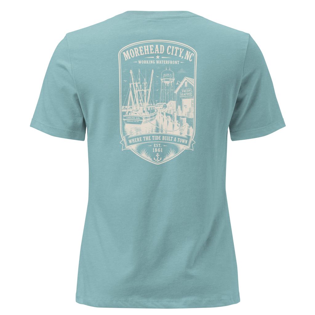 Morehead City, NC - Historic Waterfront - Women's Relaxed T-Shirt