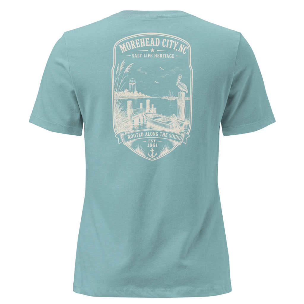 Morehead City, NC - Rooted Along the Sound - Women's Relaxed T-Shirt