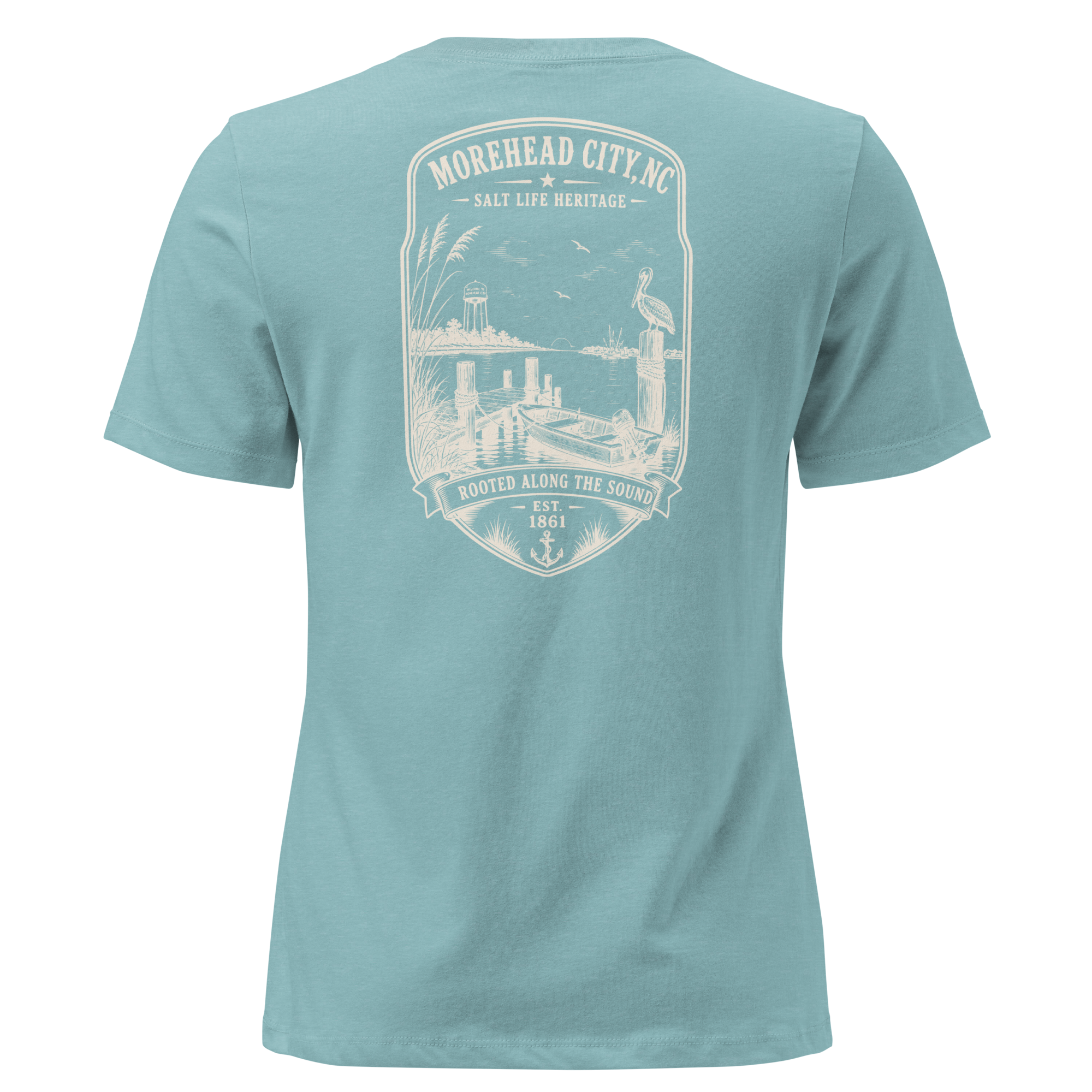 Morehead City, NC - Rooted Along the Sound - Women's Relaxed T-Shirt