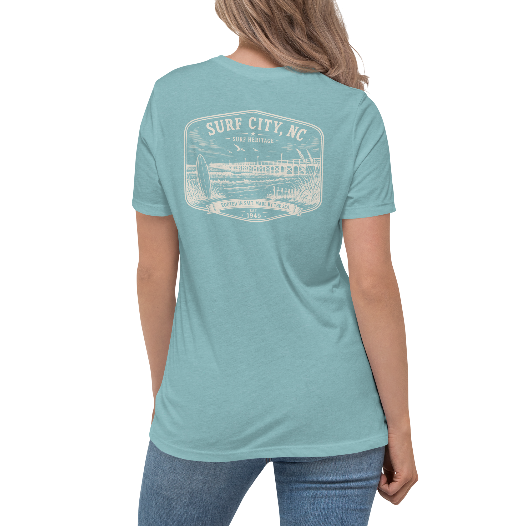 Surf City, NC - Surf Heritage - Women's Relaxed T-Shirt
