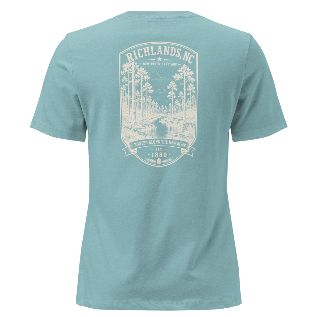 Richlands, NC - Rooted Along the New River - Women's Relaxed T-Shirt