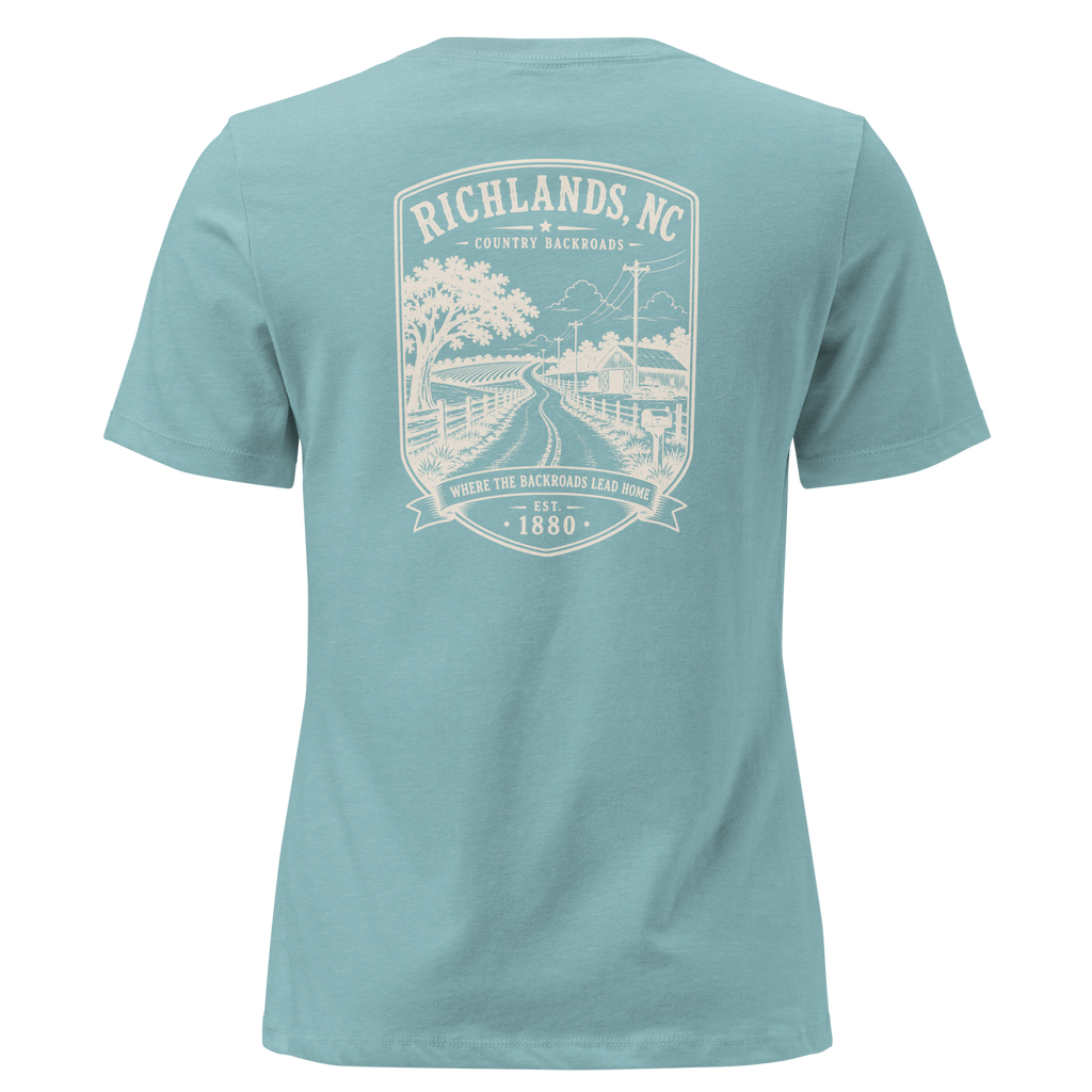 Richlands, NC - Country Backroads - Women's Relaxed T-Shirt
