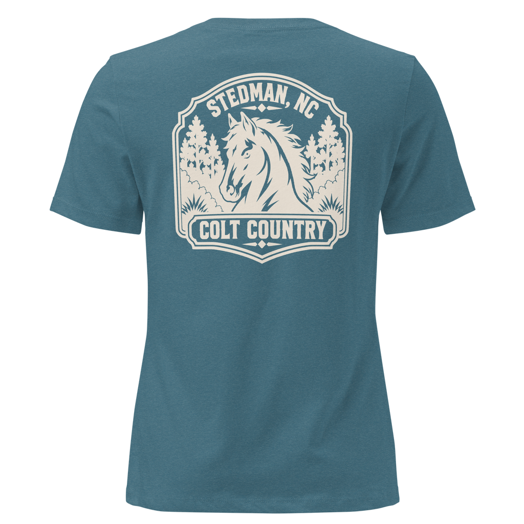 Stedman, NC - Colt Country- Women's Relaxed T-Shirt