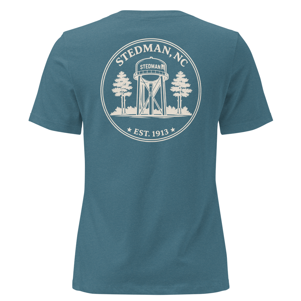 Stedman, NC - Stedman Water Tower Round Badge - Women's Relaxed T-Shirt