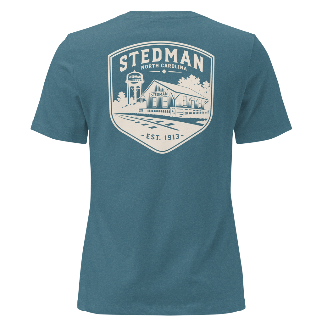Stedman, NC - Stedman Train Depot Badge- Women's Relaxed T-Shirt