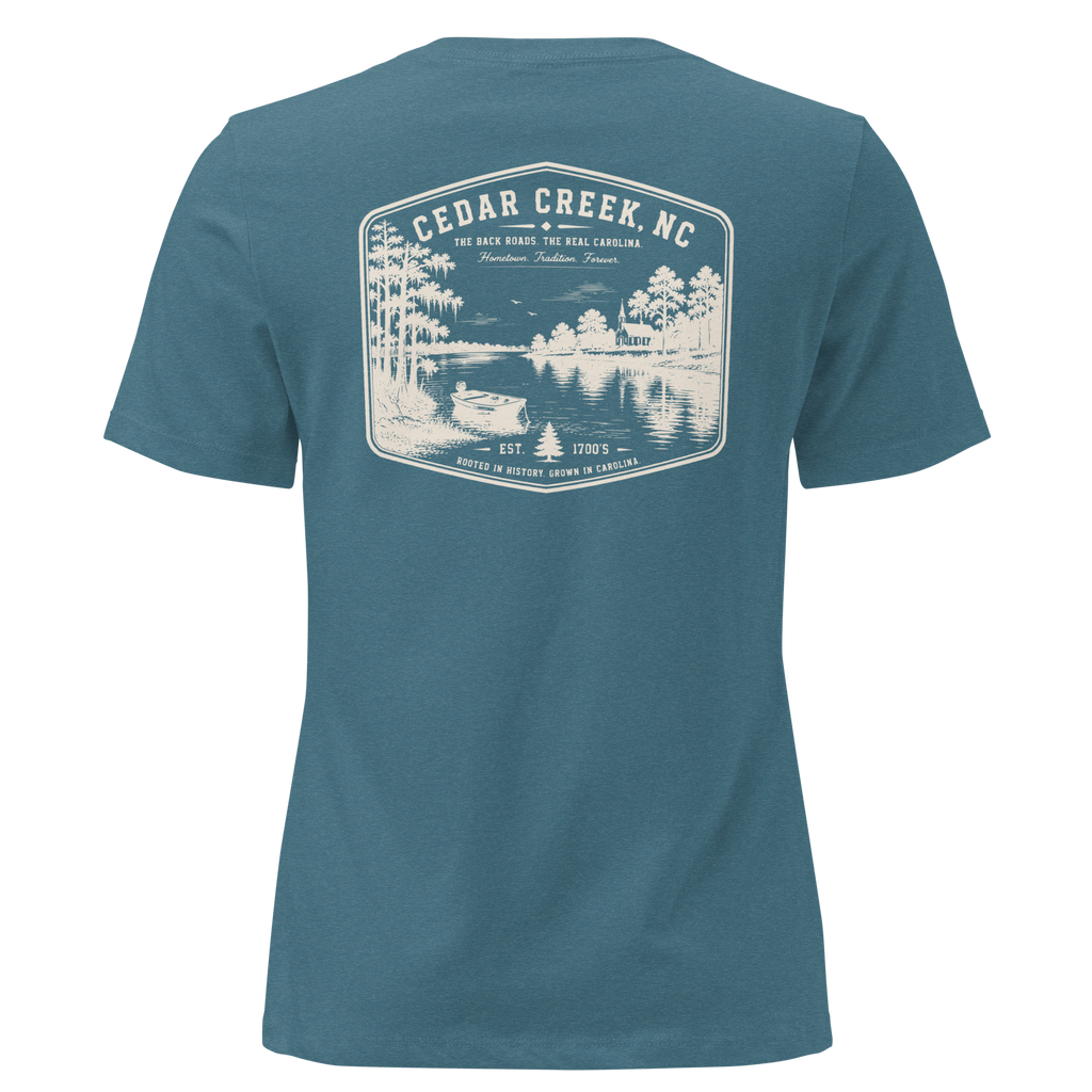 Cedar Creek, NC - The River - Women's Relaxed T-Shirt