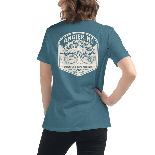 Angier NC - Street of Crepe Myrtles- Women's Relaxed T-Shirt