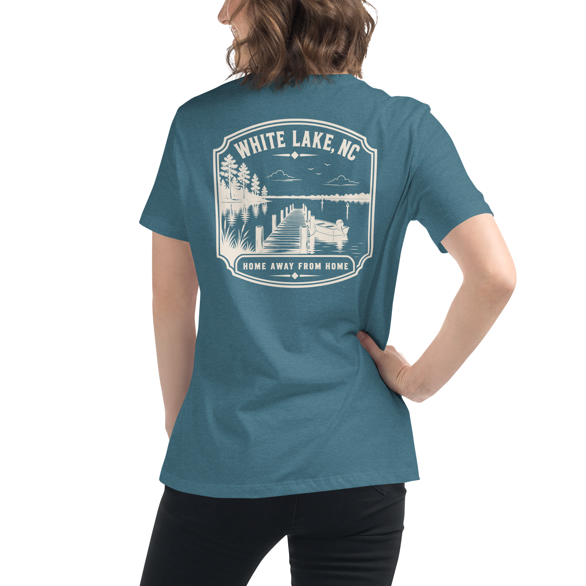White Lake NC - Home Away from Home- Women's Relaxed T-Shirt
