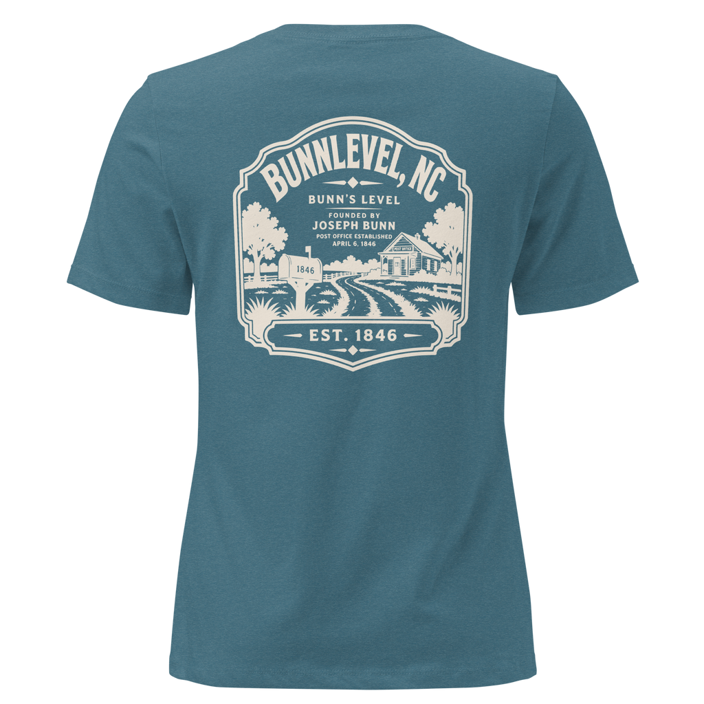Bunnlevel NC - Town Heritage- Women's Relaxed T-Shirt