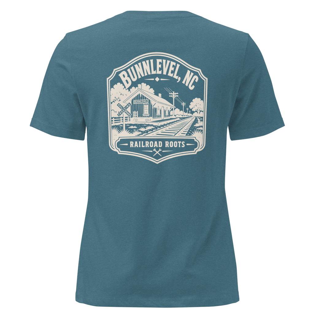 Bunnlevel NC - Railroad Town- Women's Relaxed T-Shirt