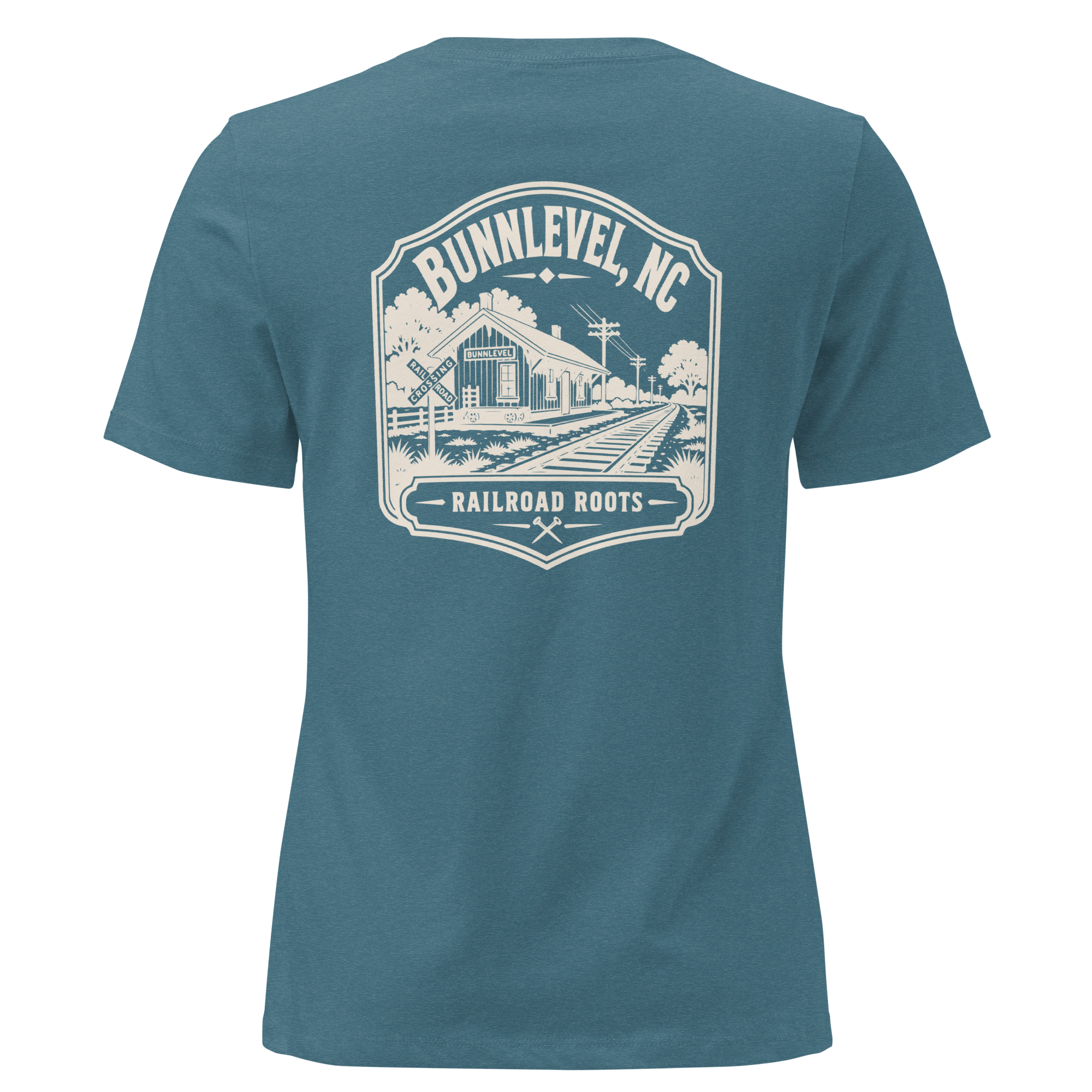 Bunnlevel NC - Railroad Town- Women's Relaxed T-Shirt