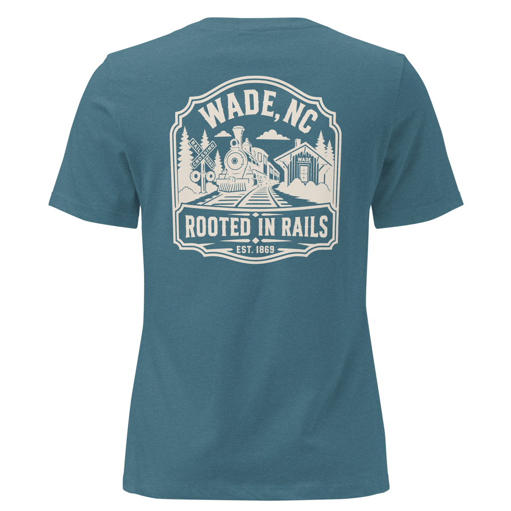 Wade NC - Railroad Town- Women's Relaxed T-Shirt