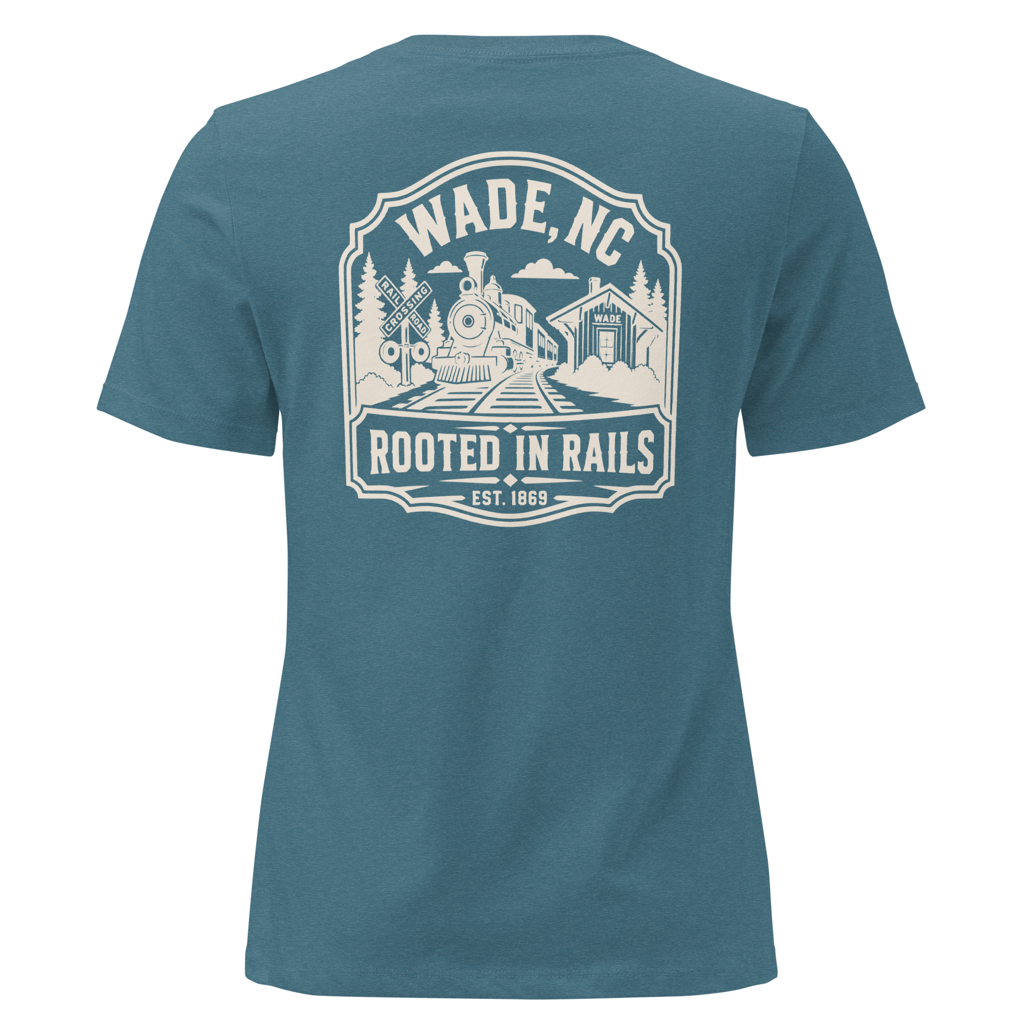 Wade NC - Railroad Town- Women's Relaxed T-Shirt