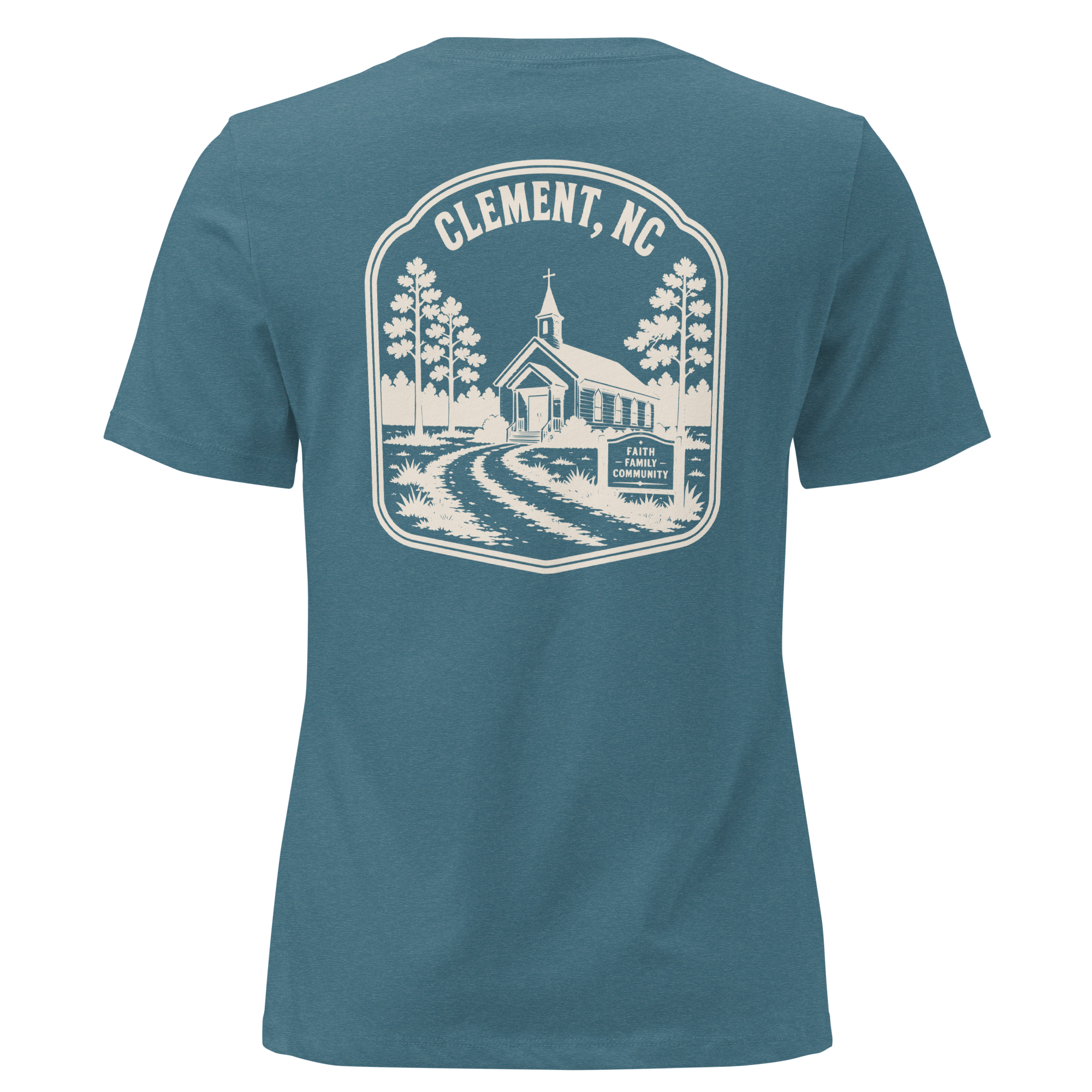 Clement NC - Faith & Family- Women's Relaxed T-Shirt