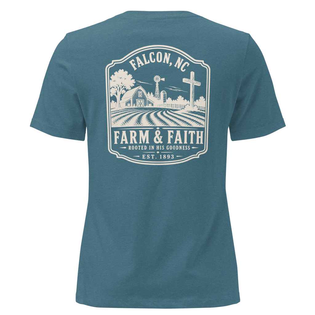 Falcon NC - Farm & Faith- Women's Relaxed T-Shirt