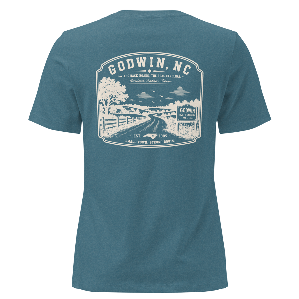 Godwin NC - The Back Roads- Women's Relaxed T-Shirt