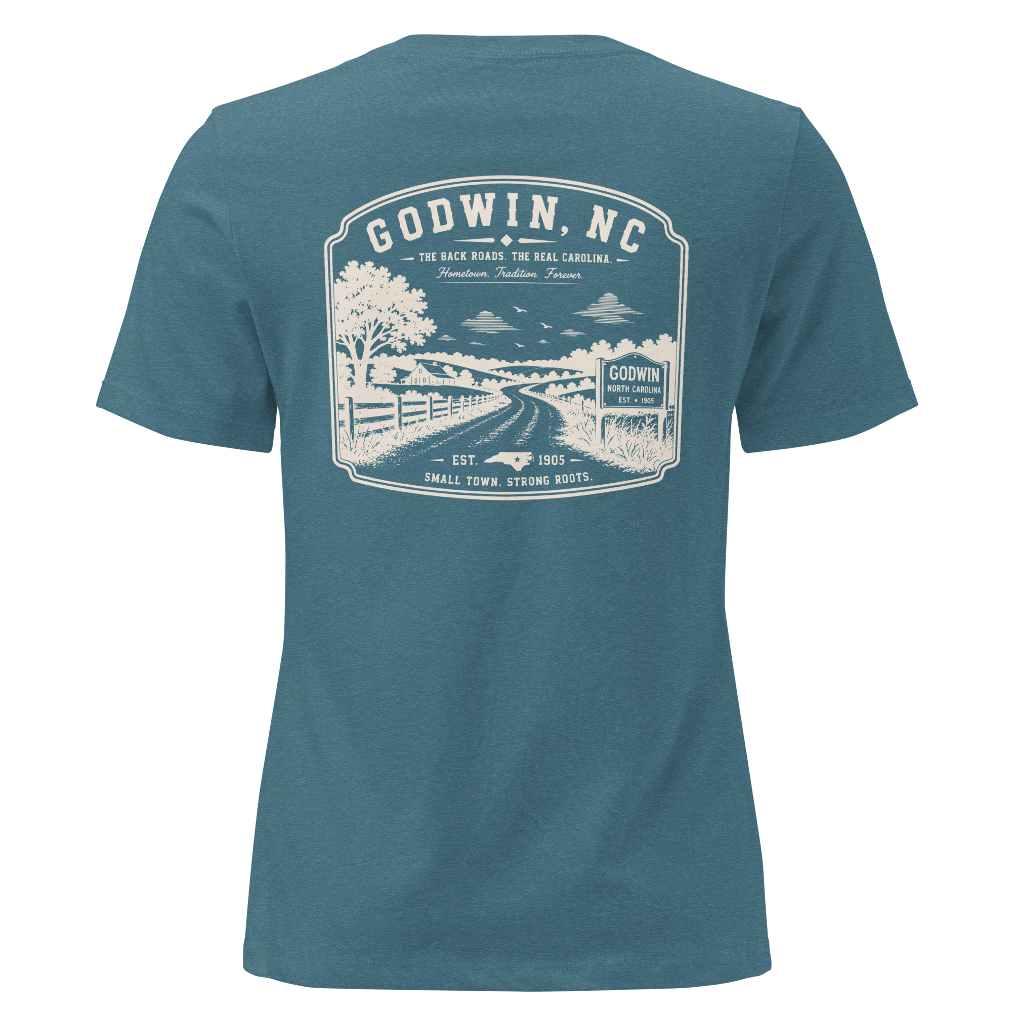 Godwin NC - The Back Roads- Women's Relaxed T-Shirt