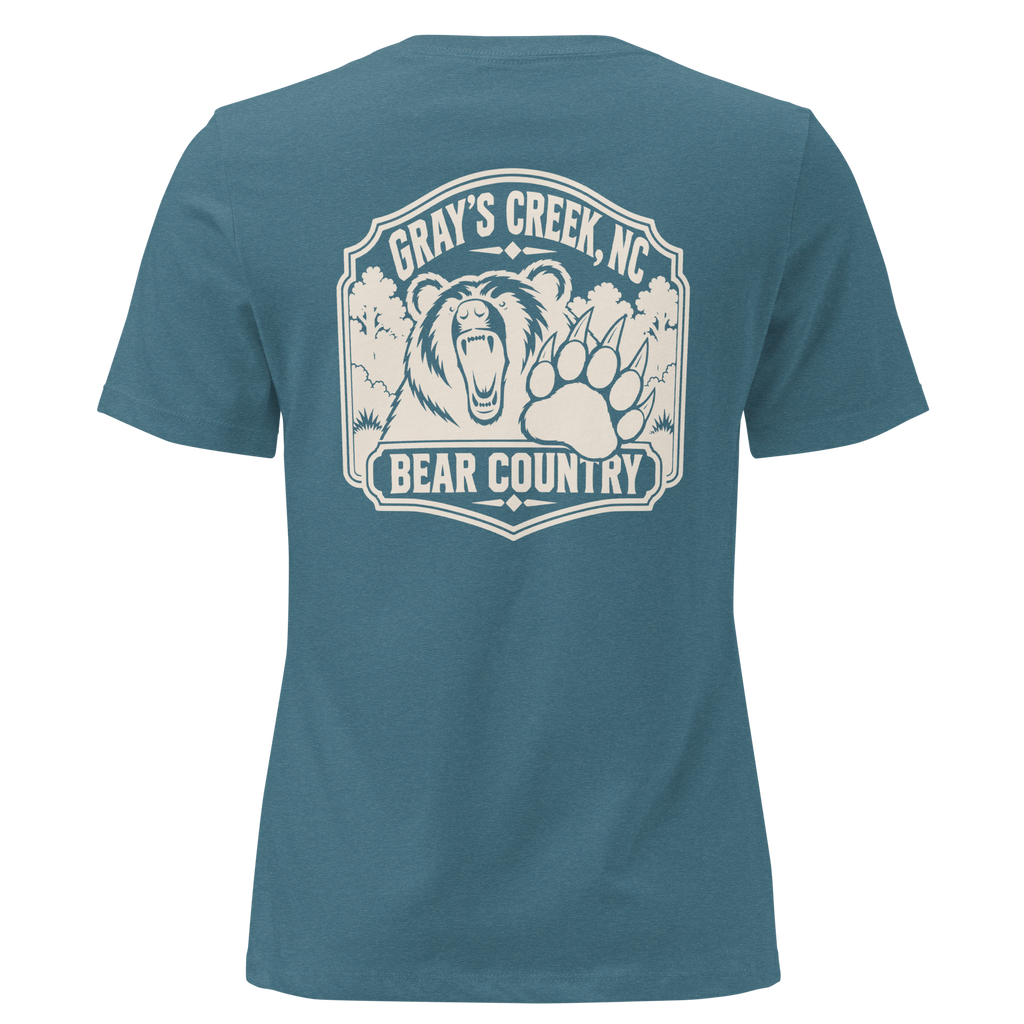 Gray's Creek NC - Bear Country- Women's Relaxed T-Shirt