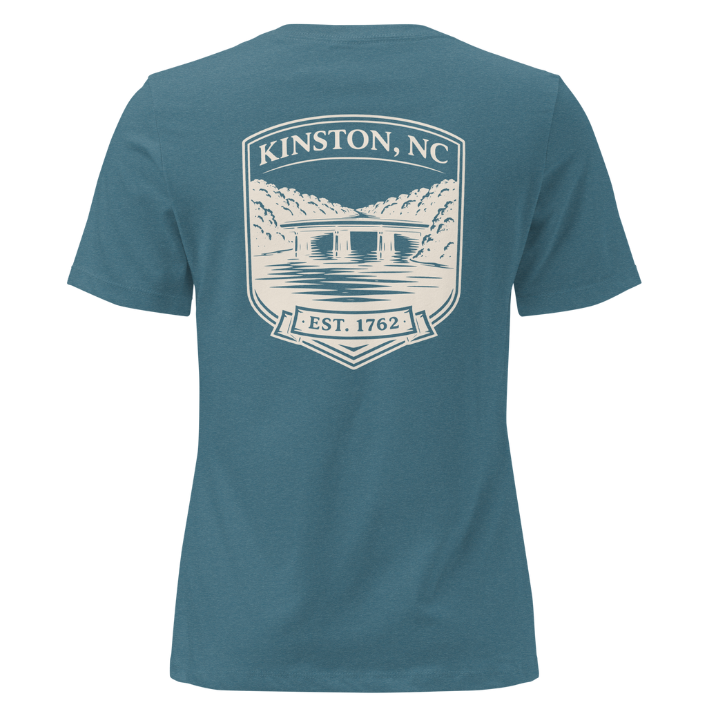 Kinston NC - Neuse River Bridge- Women's Relaxed T-Shirt