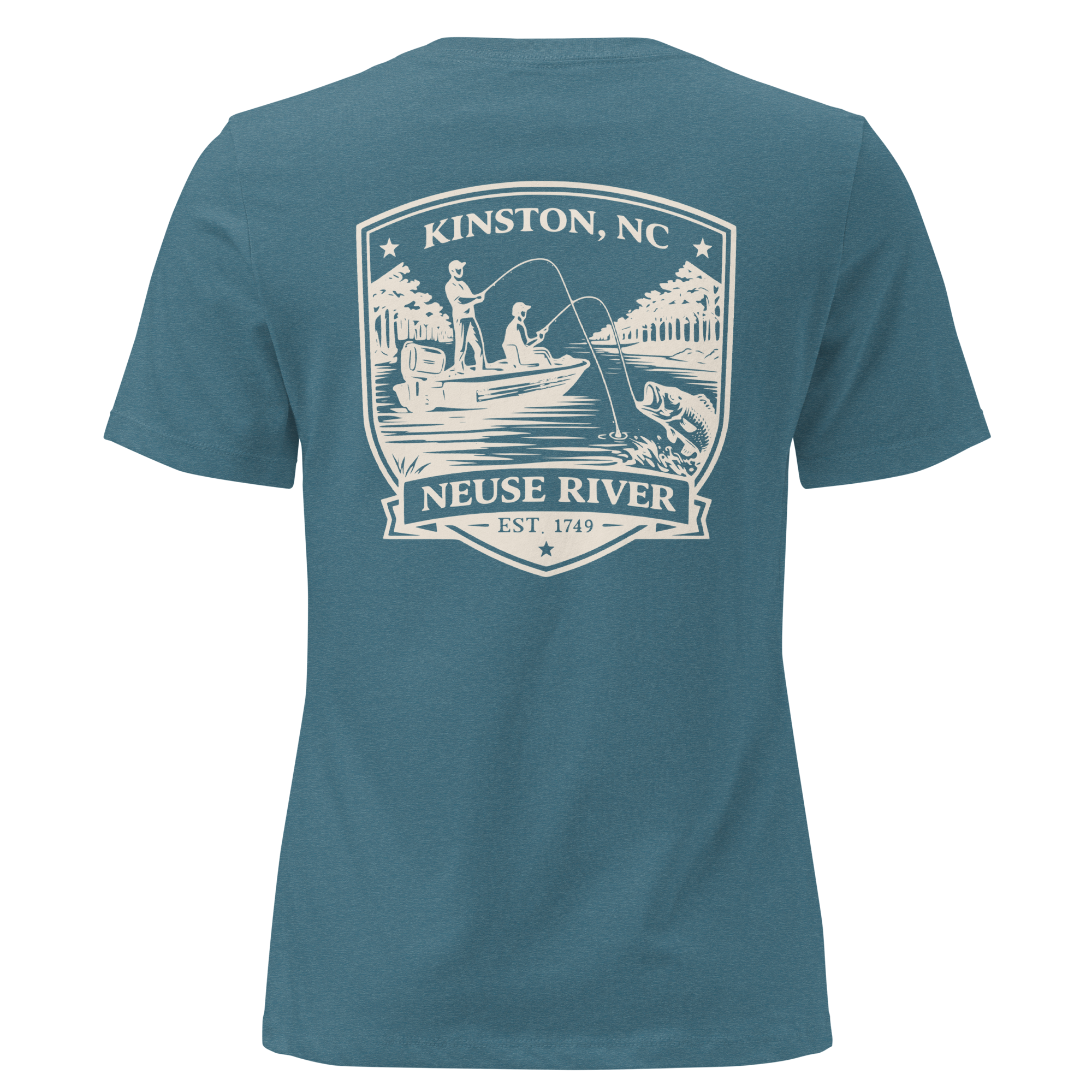 Kinston NC - Neuse River Fishing- Women's Relaxed T-Shirt