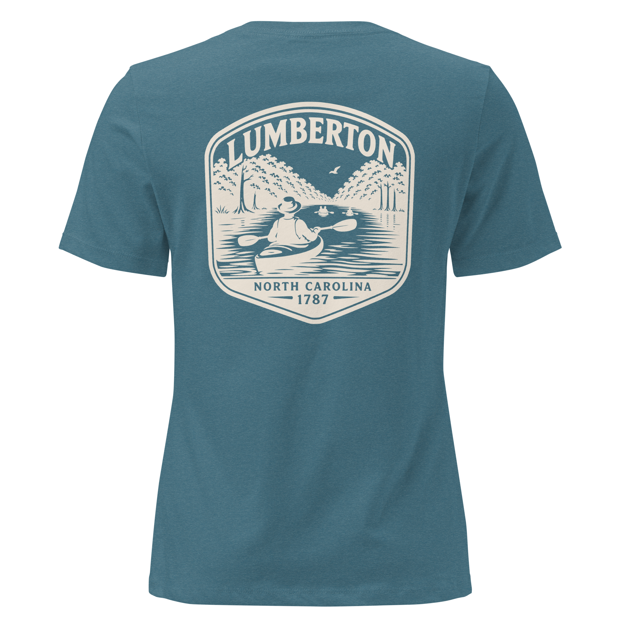 Lumberton NC - Kayak on River- Women's Relaxed T-Shirt