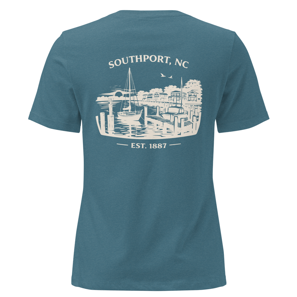Southport NC - Waterfront- Women's Relaxed T-Shirt