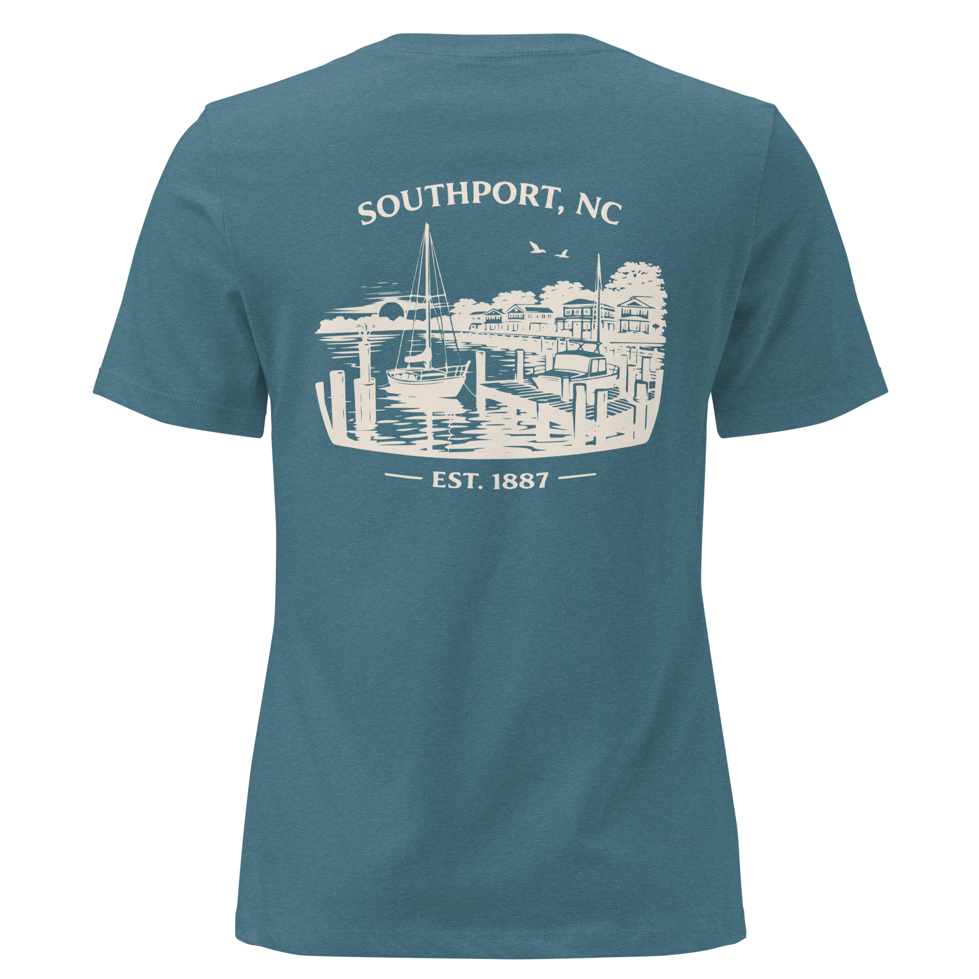 Southport NC - Waterfront- Women's Relaxed T-Shirt