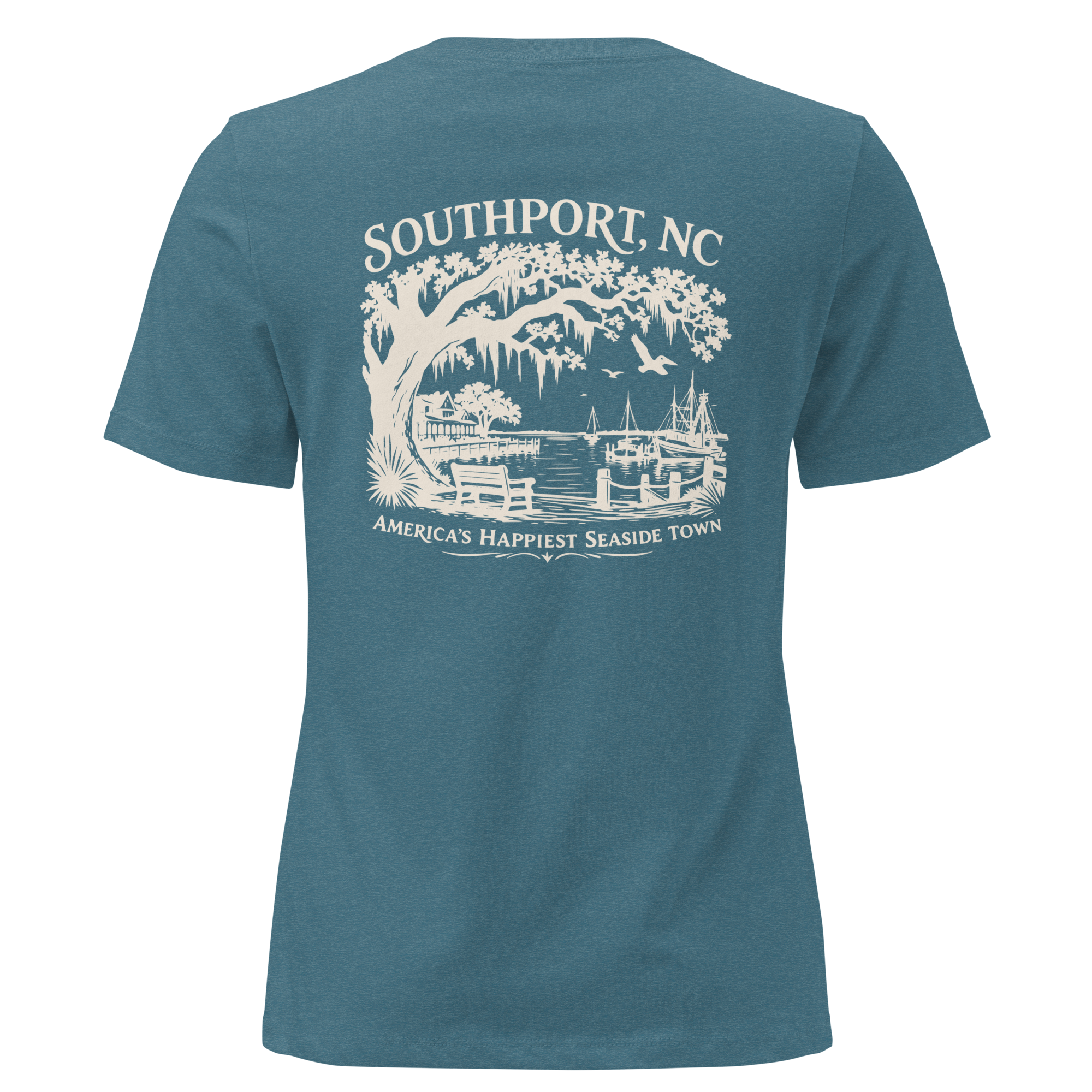Southport NC - Happy Seaside Town- Women's Relaxed T-Shirt