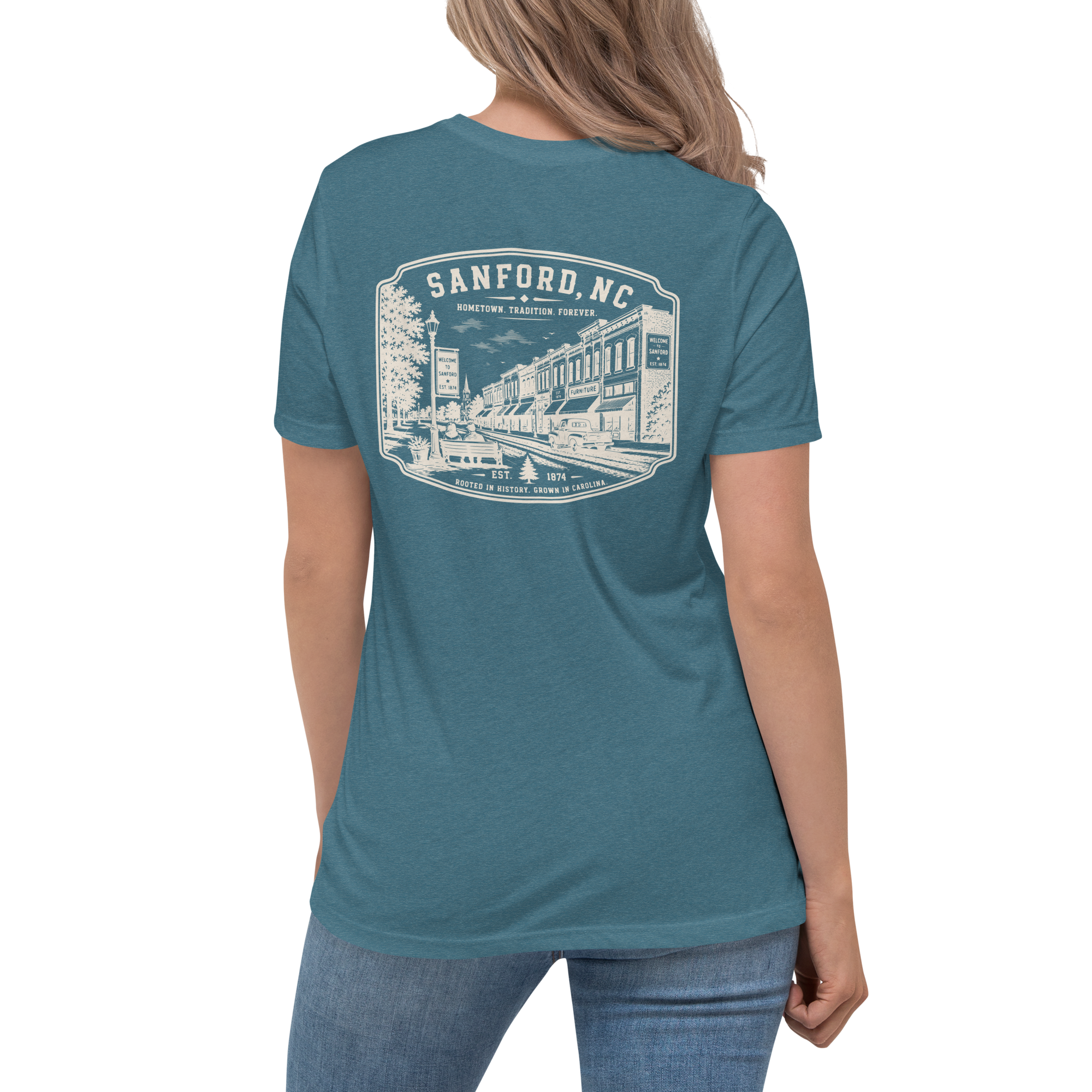 Sanford NC - Downtown - Women's Relaxed T-Shirt