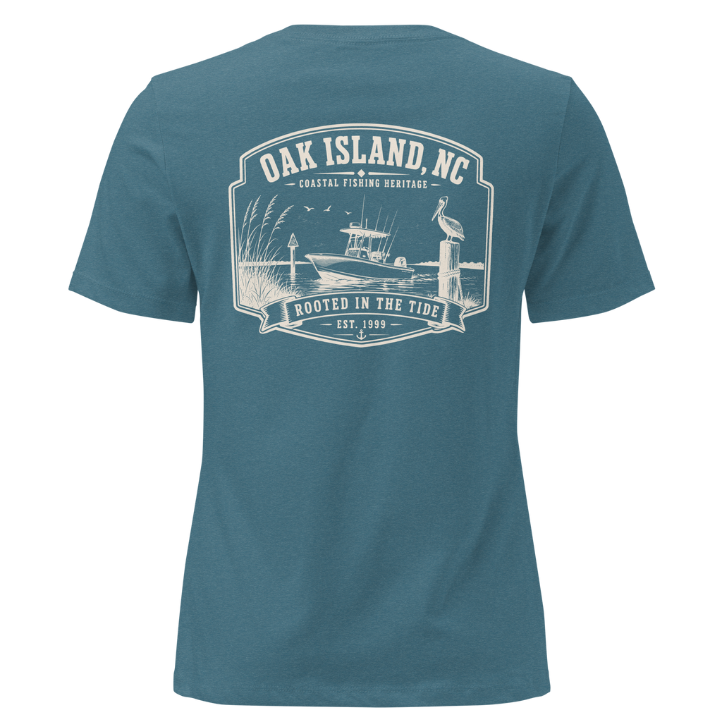 Oak Island, NC - Rooted in the Tide - Women's Relaxed T-Shirt