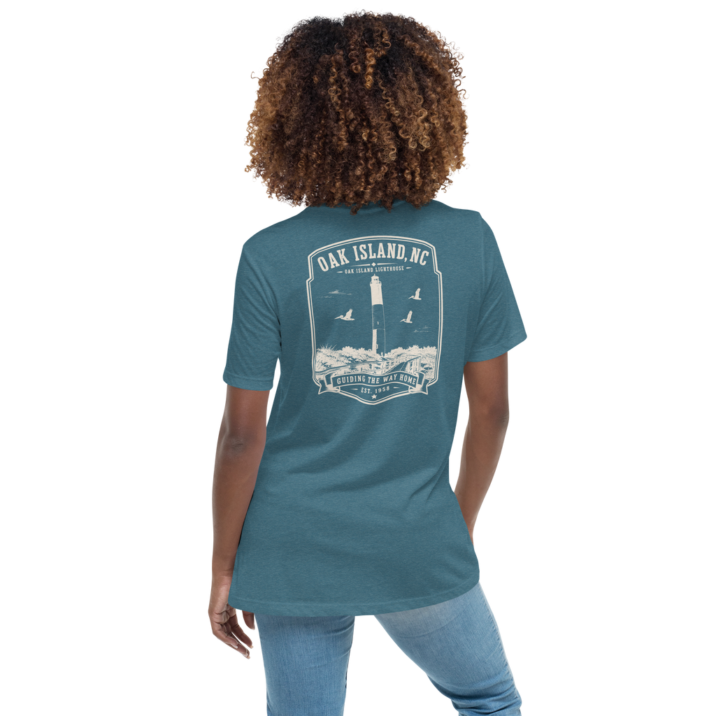 Oak Island, NC - Oak Island Lighthouse - Women's Relaxed T-Shirt
