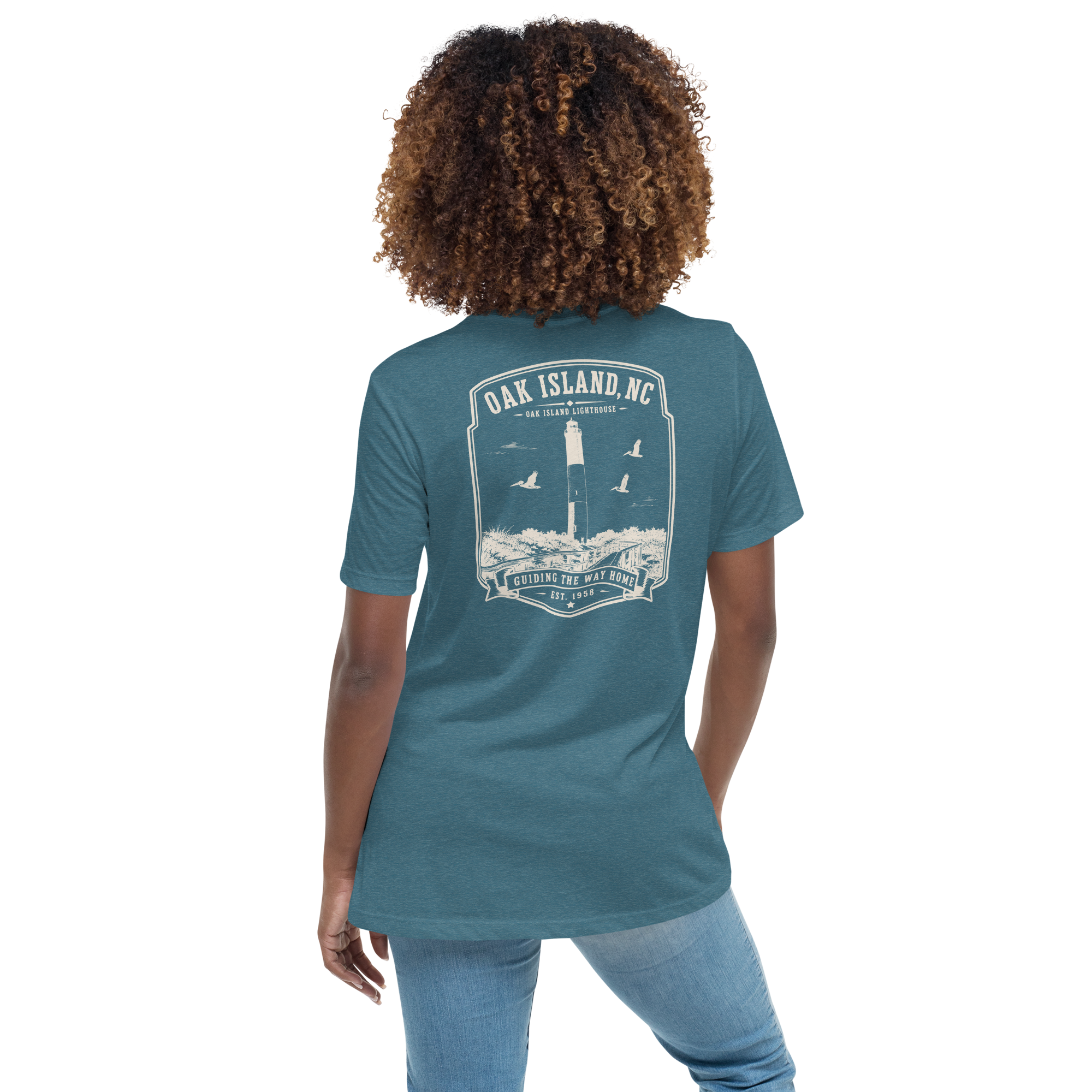 Oak Island, NC - Oak Island Lighthouse - Women's Relaxed T-Shirt