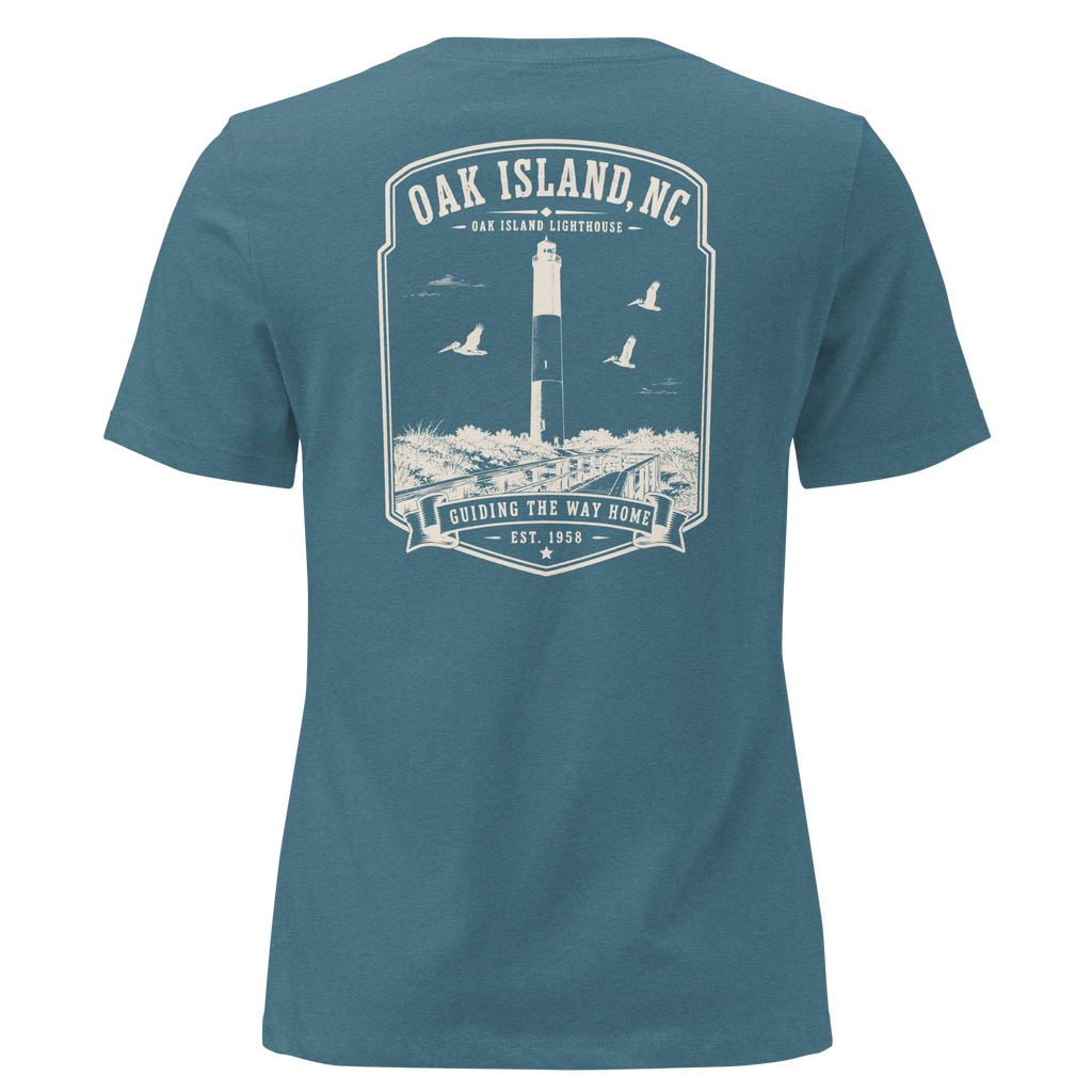 Oak Island, NC - Oak Island Lighthouse - Women's Relaxed T-Shirt